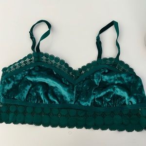 Green Velvet Aerie Bralette